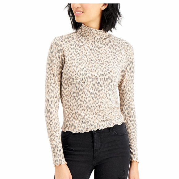 NWT Love Fire Camo So Soft Mock Turtleneck Long Sleeve Top - Picture 4 of 10